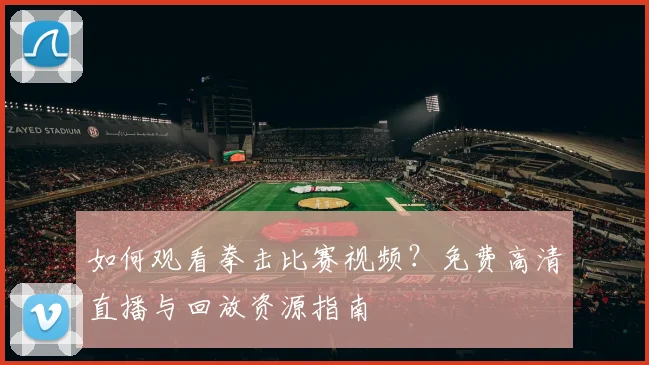 如何观看拳击比赛视频？免费高清直播与回放资源指南
